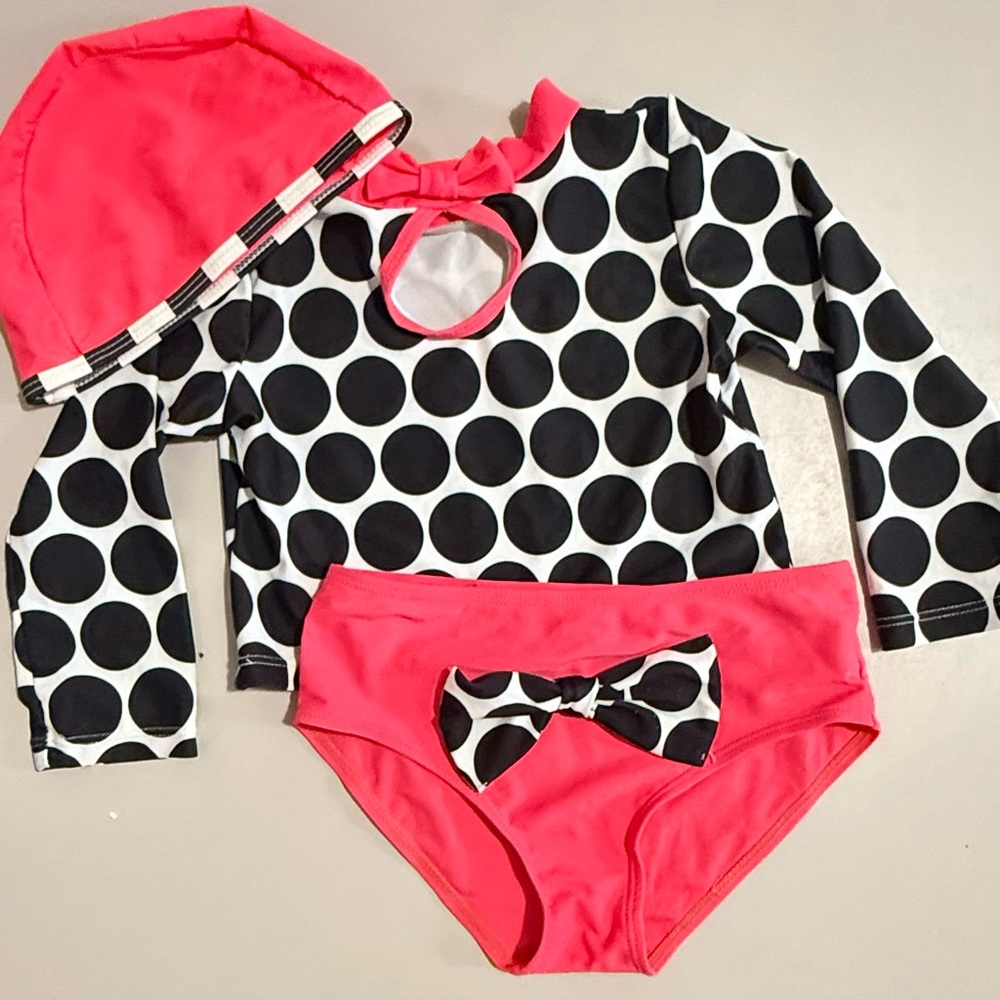 Girl's BMG Polka Dot Kids Swim Set